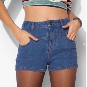 BDG super high rise seam shorts